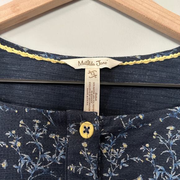 Matilda Jane Floral Navy Blue Dress 12Y - Picture 2 of 4